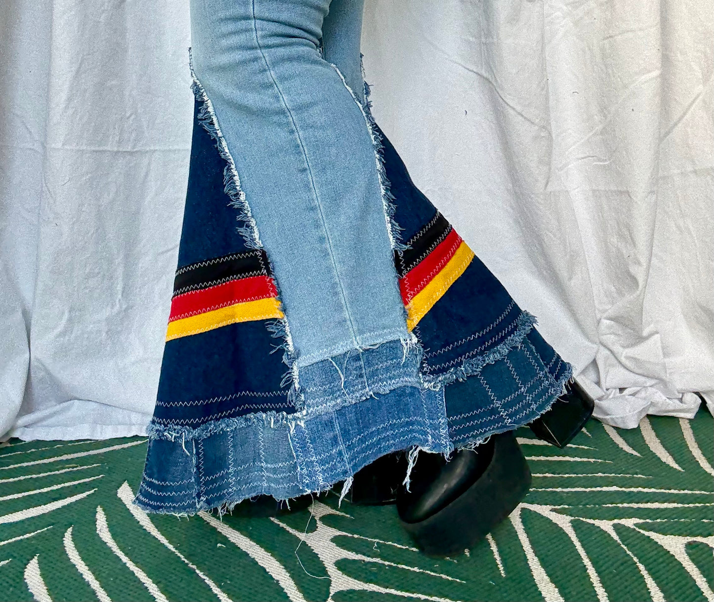 Chiefs Bell Bottom Jeans (size 12) – Light Wash Handmade Flare