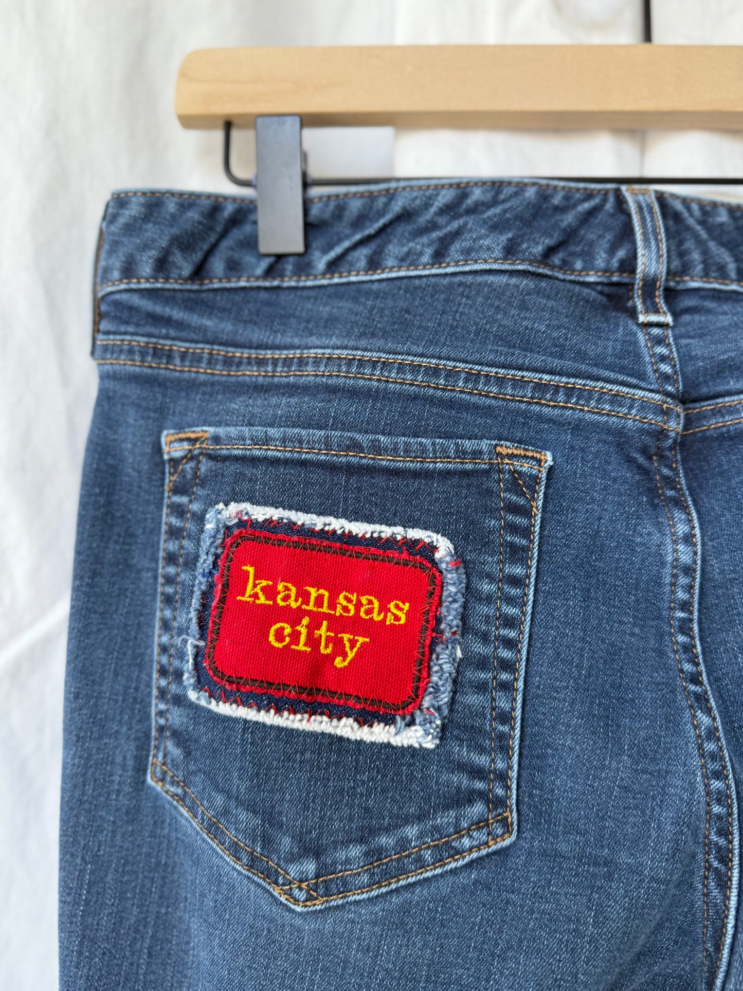 Kansas City Chiefs Bell Bottom Jeans (size 10) – Handmade Flare