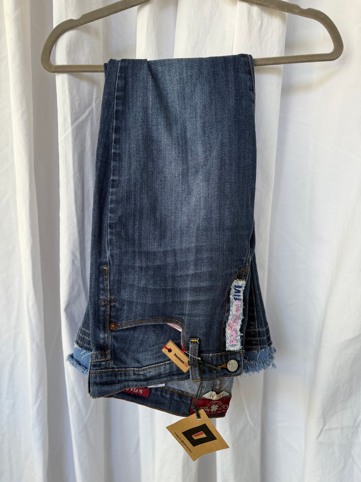 Floral Bell Bottom Jeans (size 12) – Romantic Vintage Style