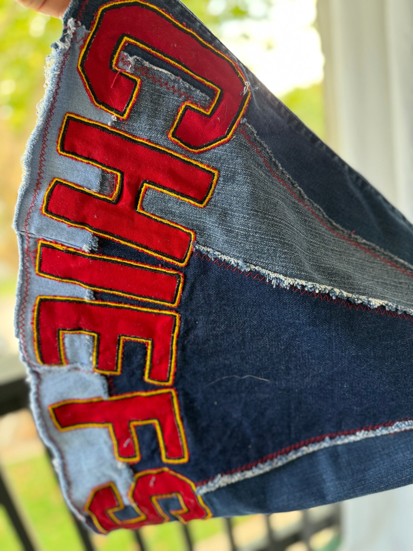 Kansas City Chiefs Bell Bottom Jeans (size 10) – Handmade Flare