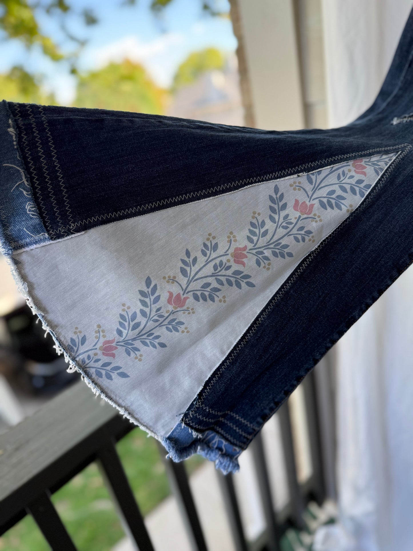 Floral Bell Bottom Jeans (size 12) – Romantic Vintage Style