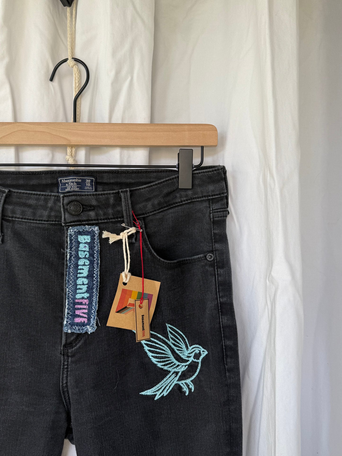 Purple Striped Flare with Hummingbird detail (Size 10)