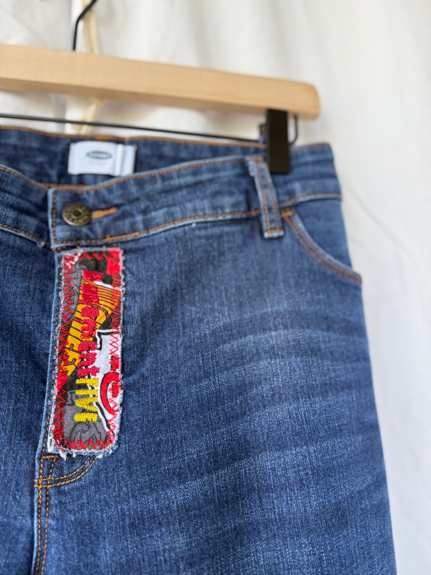 Kansas City Bell Bottom Jeans (size 20) – Retro Patchwork Flare
