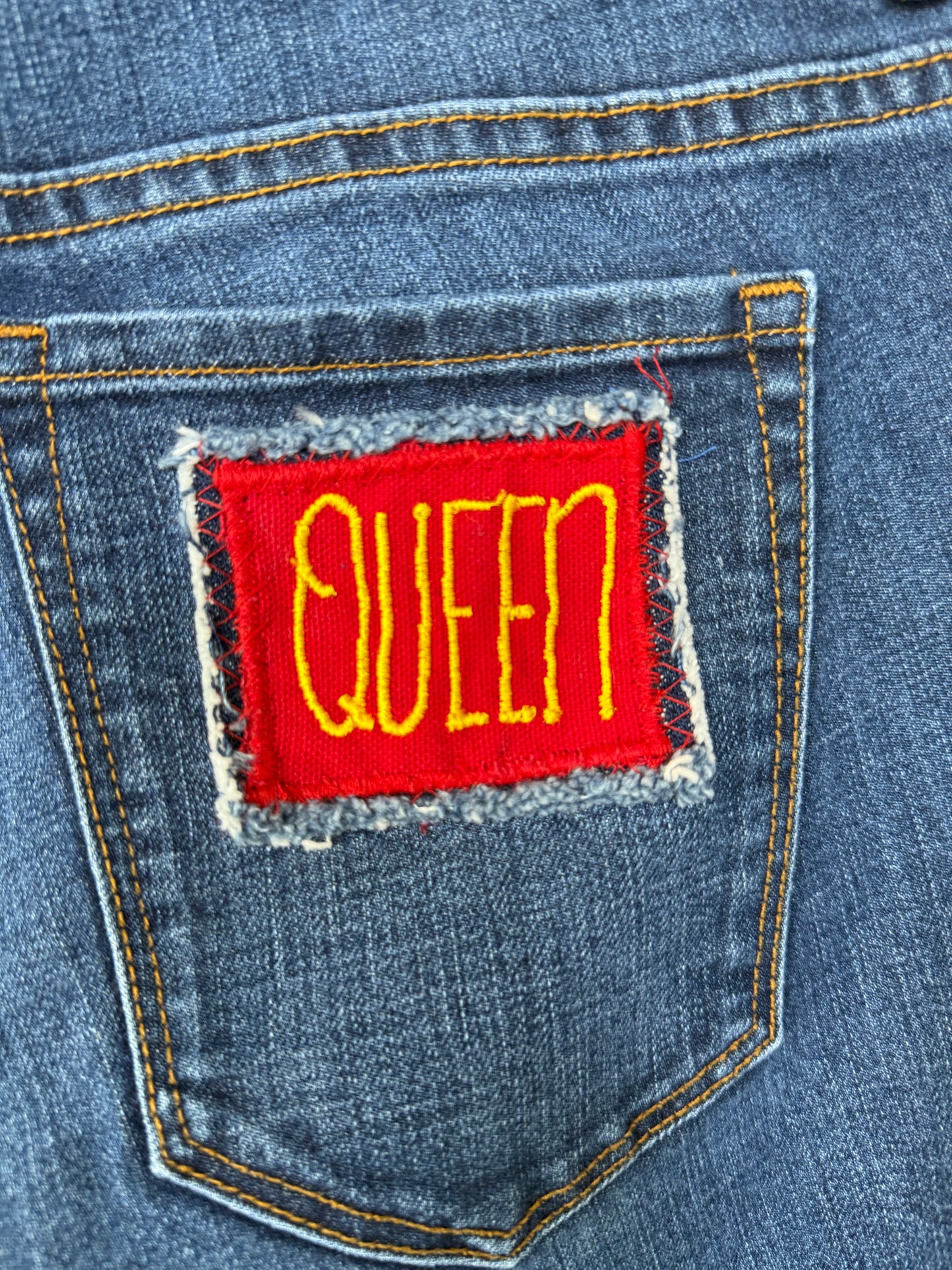 Kansas City Bell Bottom Jeans (size 20) – Retro Patchwork Flare