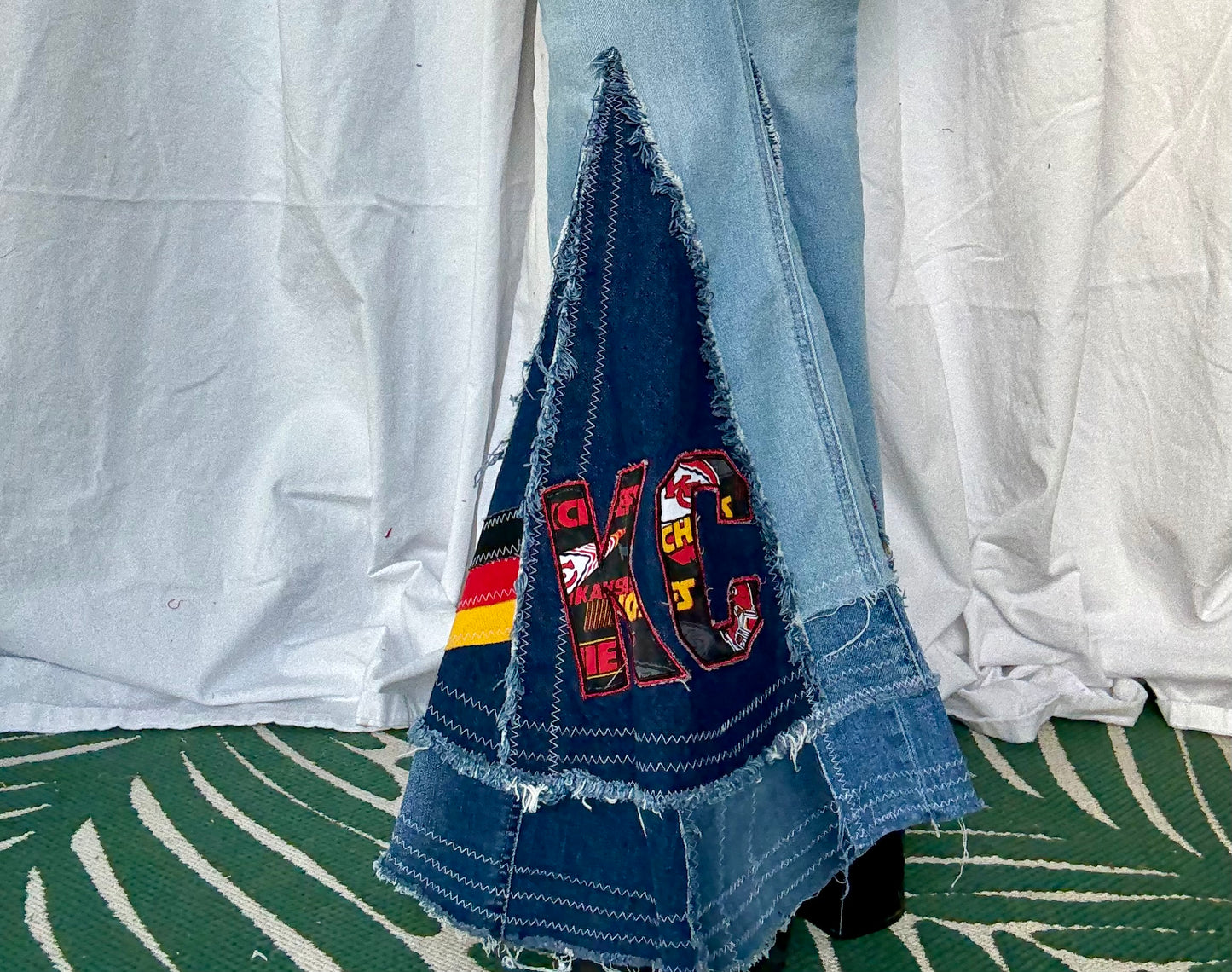 Chiefs Bell Bottom Jeans (size 12) – Light Wash Handmade Flare