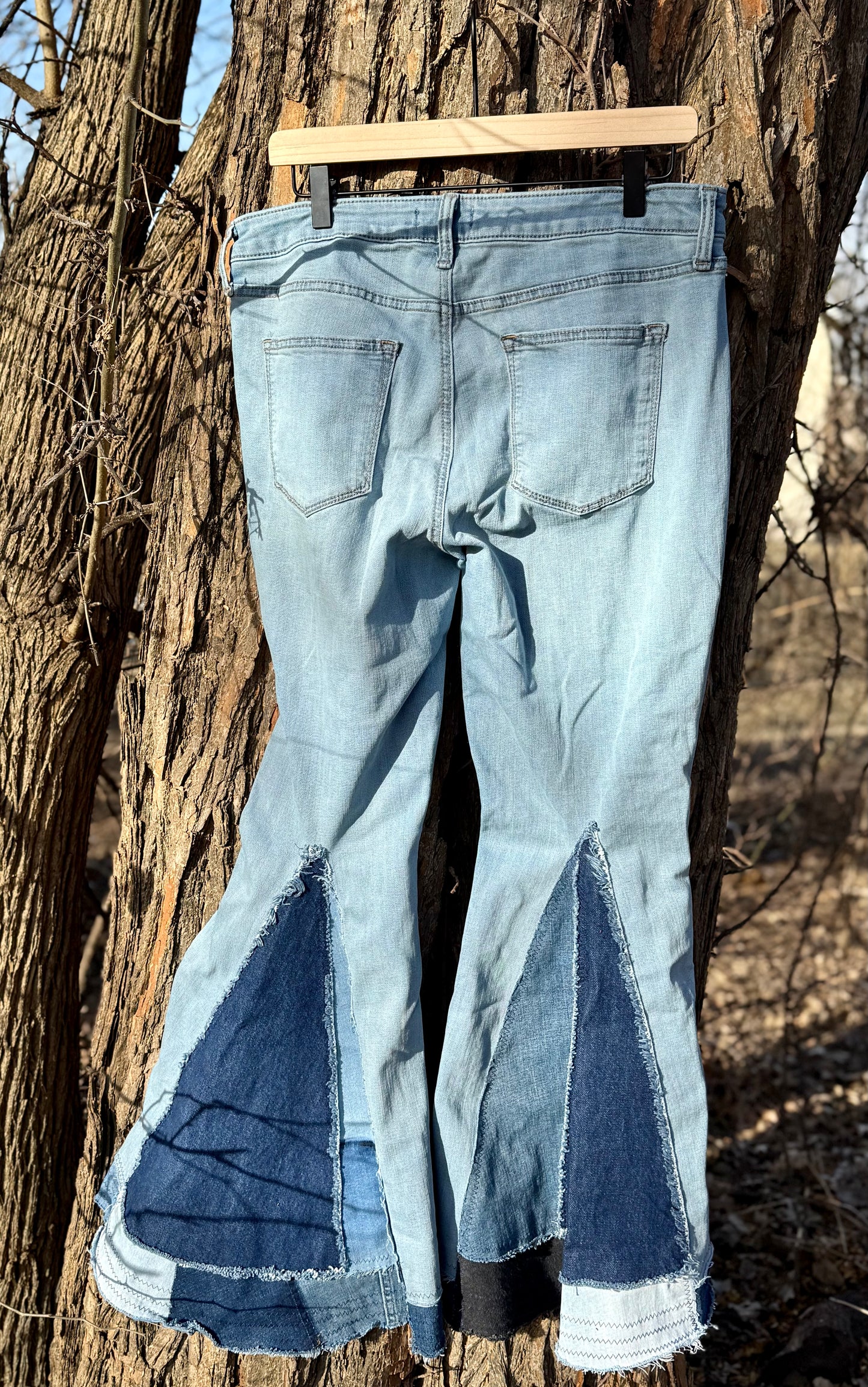 Chiefs Bell Bottom Jeans (Size 14) – Light Wash Statement Flares