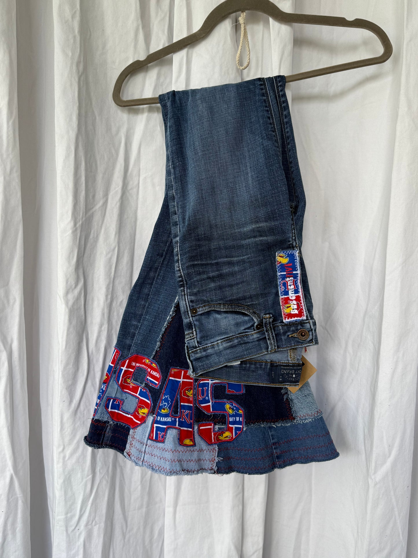 KU Jayhawks Bell Bottom Jeans (size 4)– Retro Flare