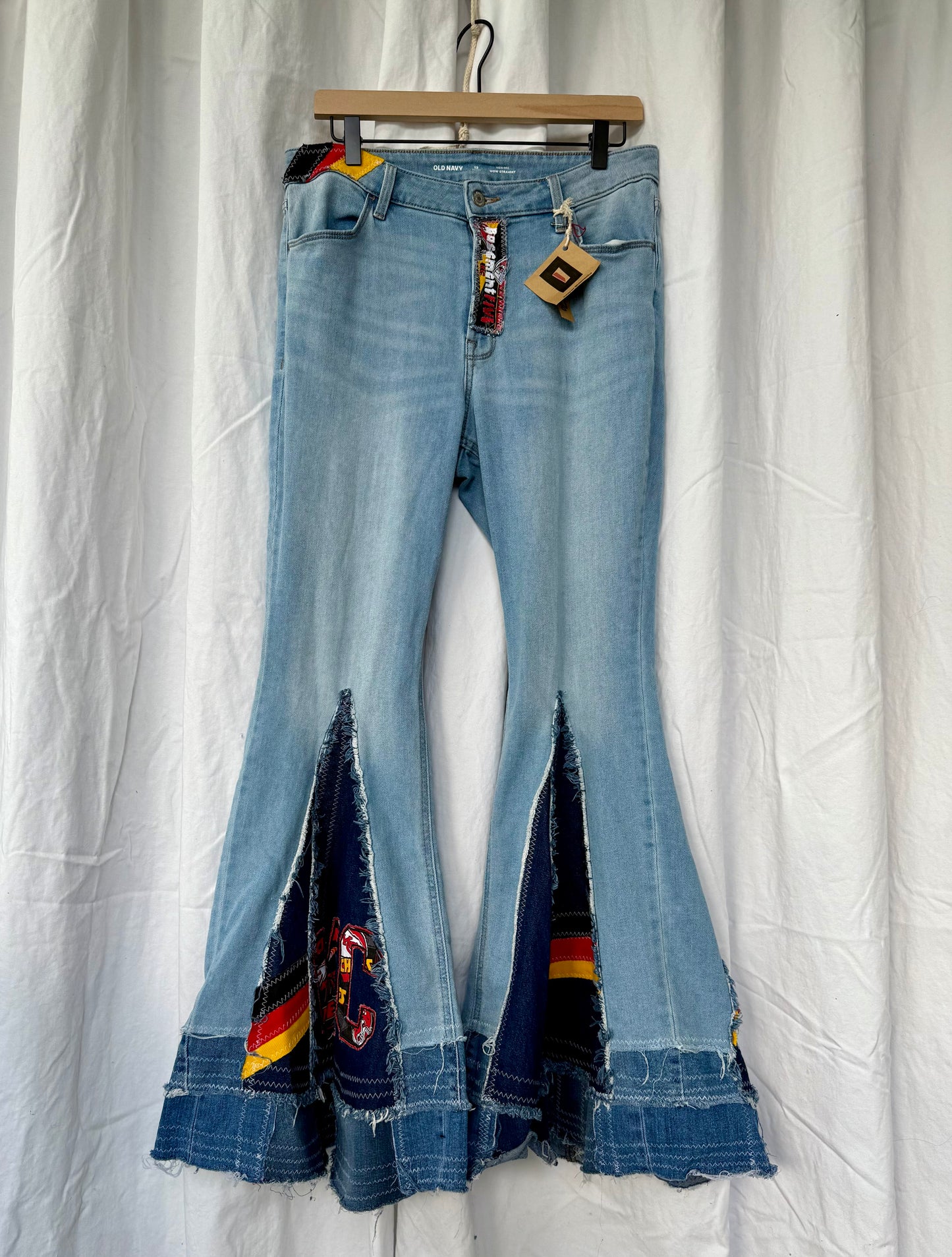 Chiefs Bell Bottom Jeans (size 12) – Light Wash Handmade Flare