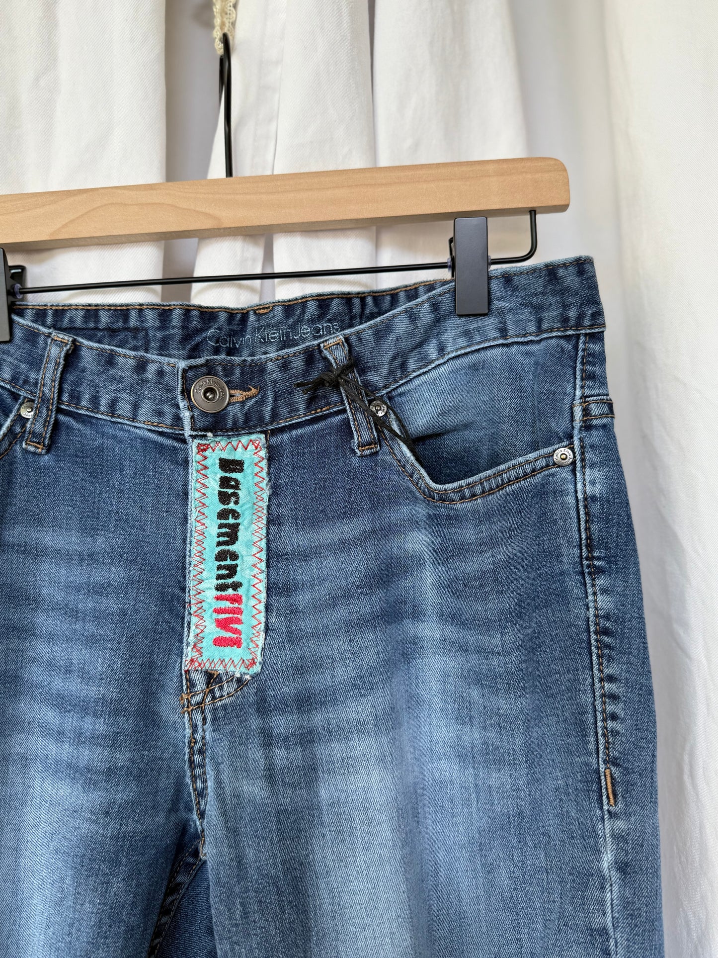Pin-Up Bell Bottom Jeans (size 10) – Retro Glam Statement Pants