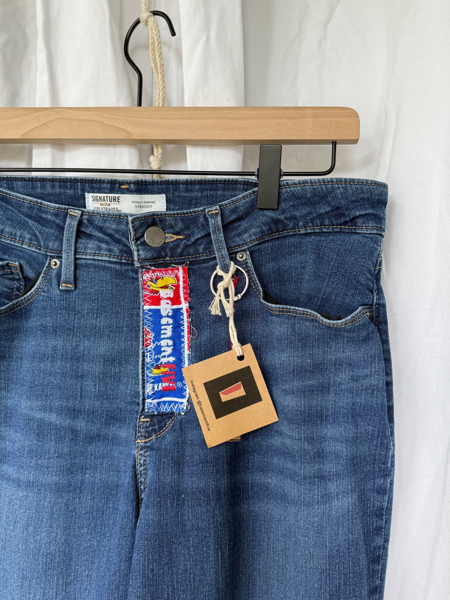 KU Jayhawks Bell Bottom Jeans (size 8) – Upcycled Retro Flare