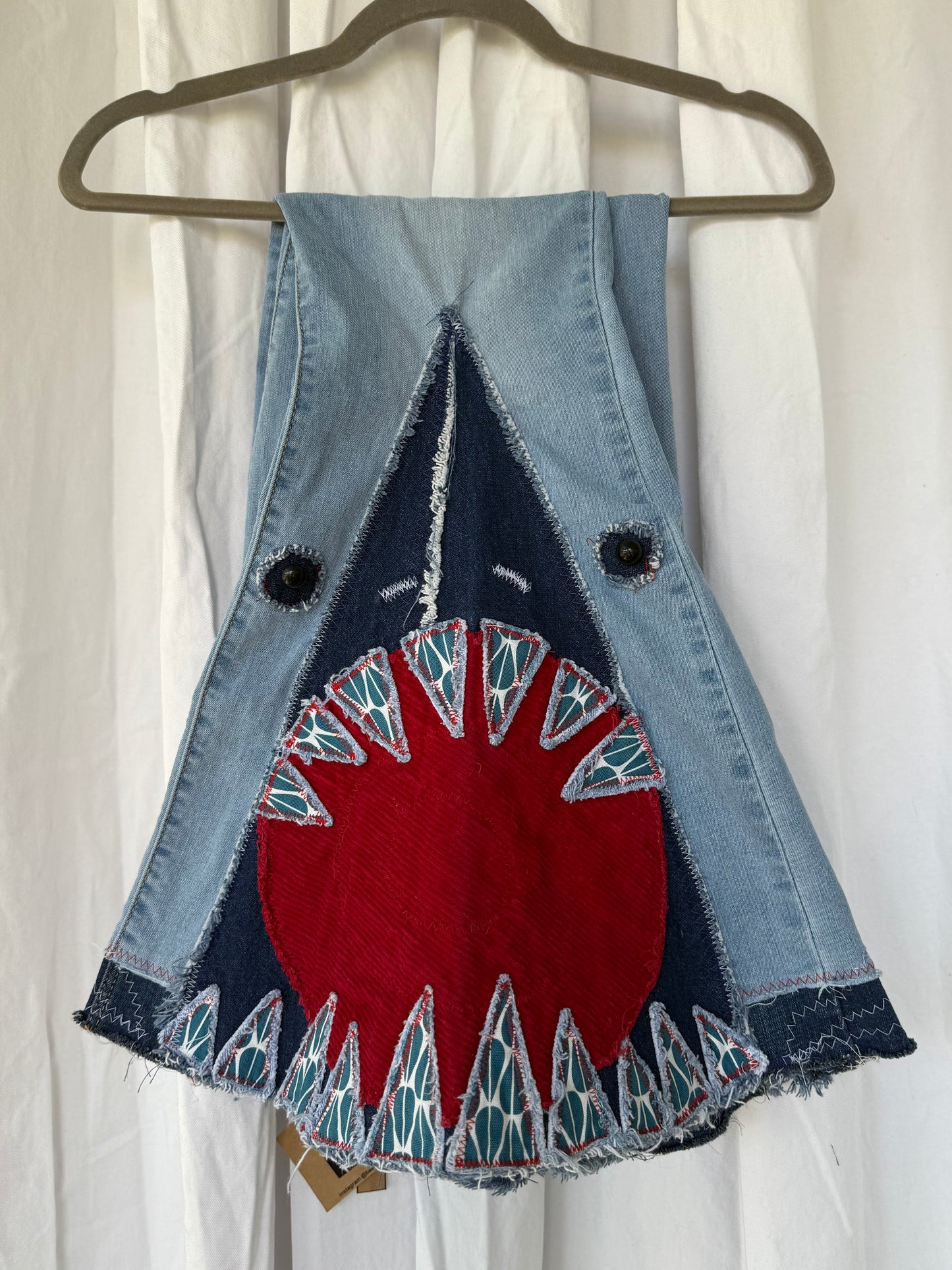 “Shark” Bell Bottom Jeans – Light Wash Denim