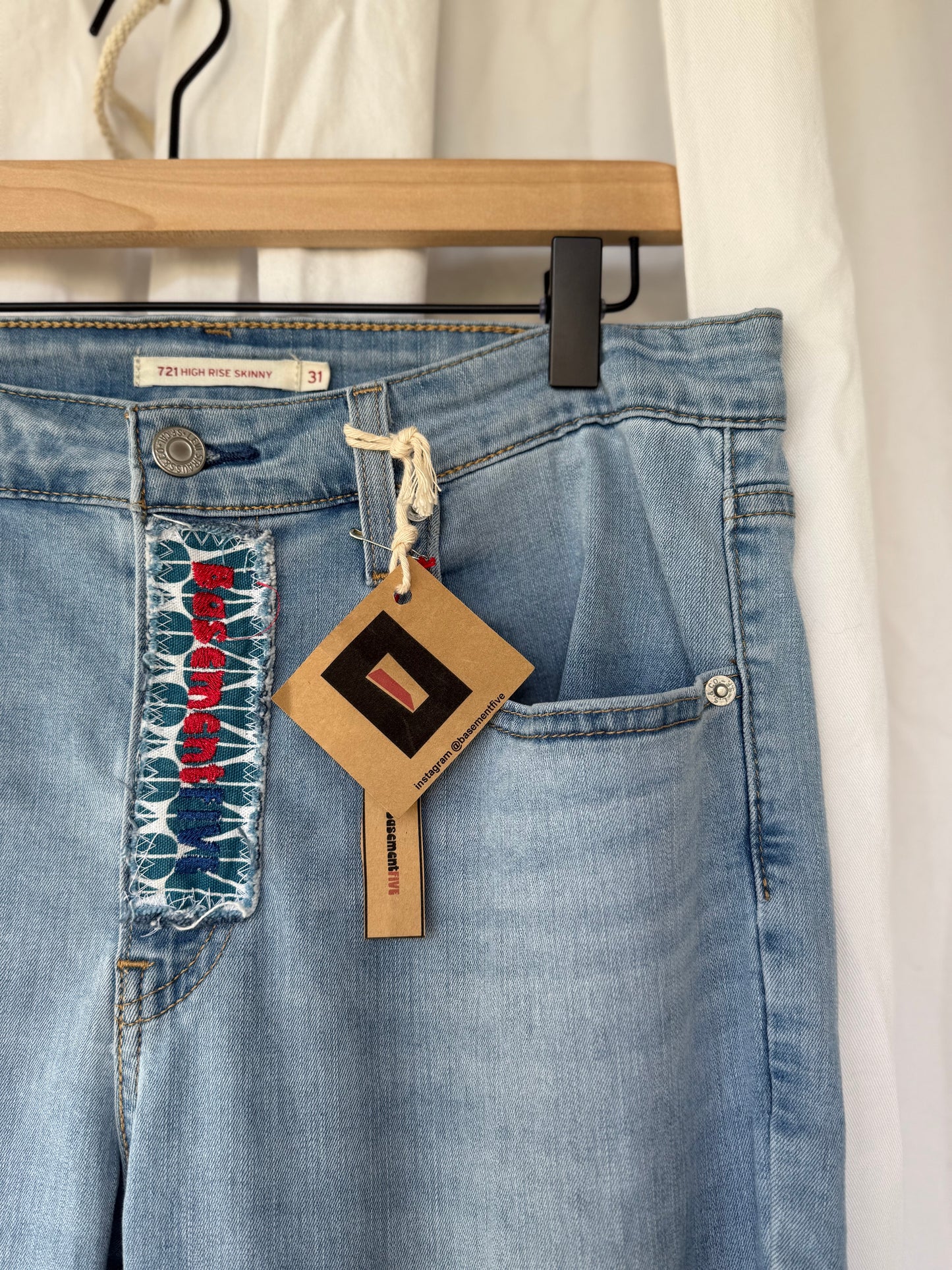 “Shark” Bell Bottom Jeans – Light Wash Denim