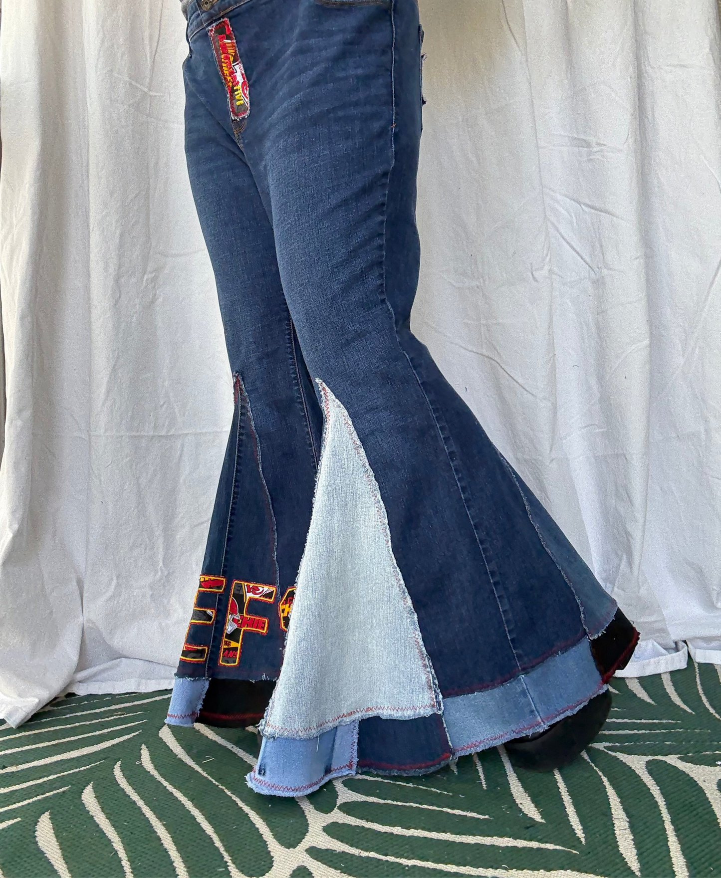 Kansas City Bell Bottom Jeans (size 20) – Retro Patchwork Flare
