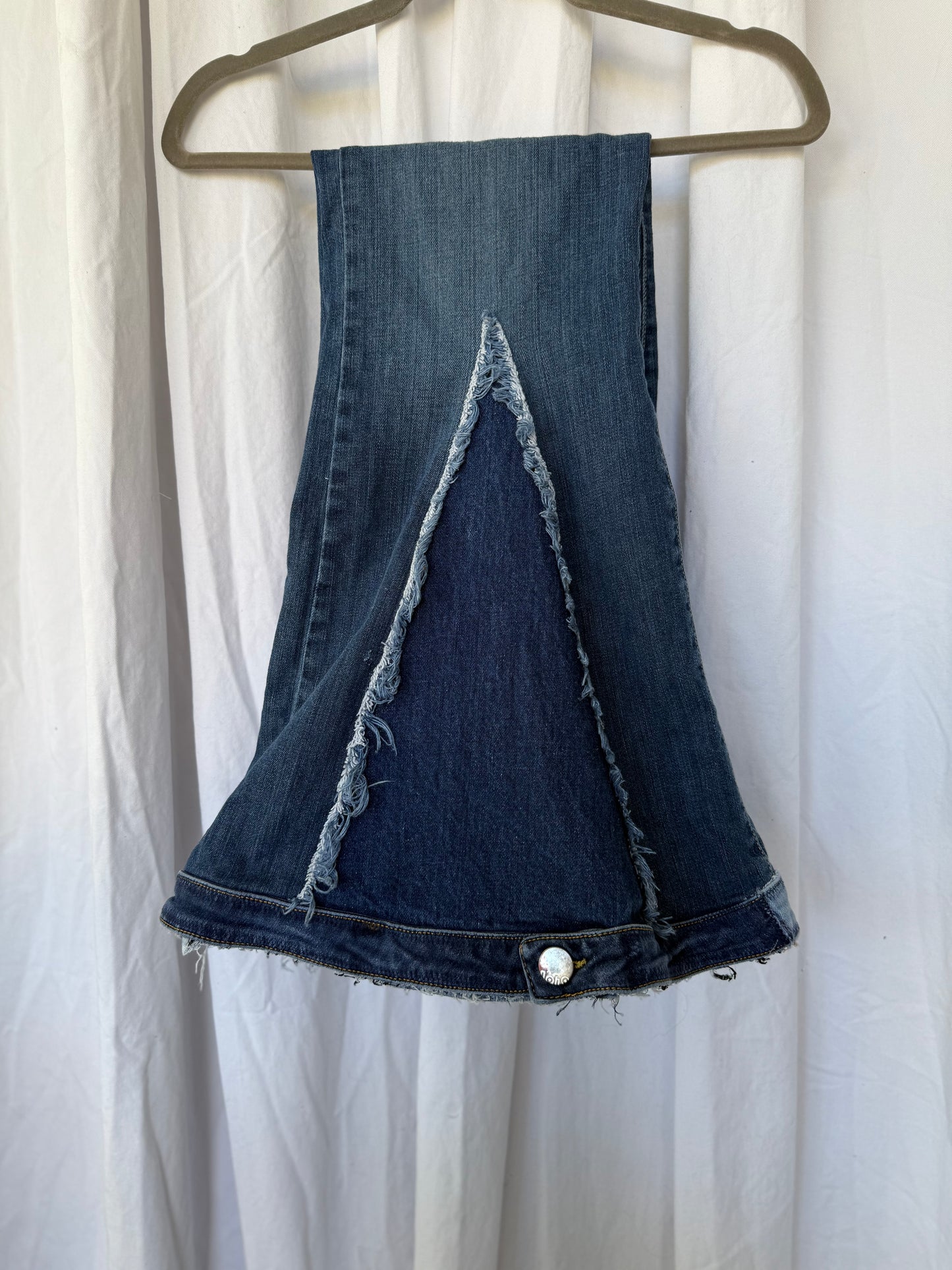 Skull Bell Bottom Jeans (size 12)– Edgy Boho Statement Pants