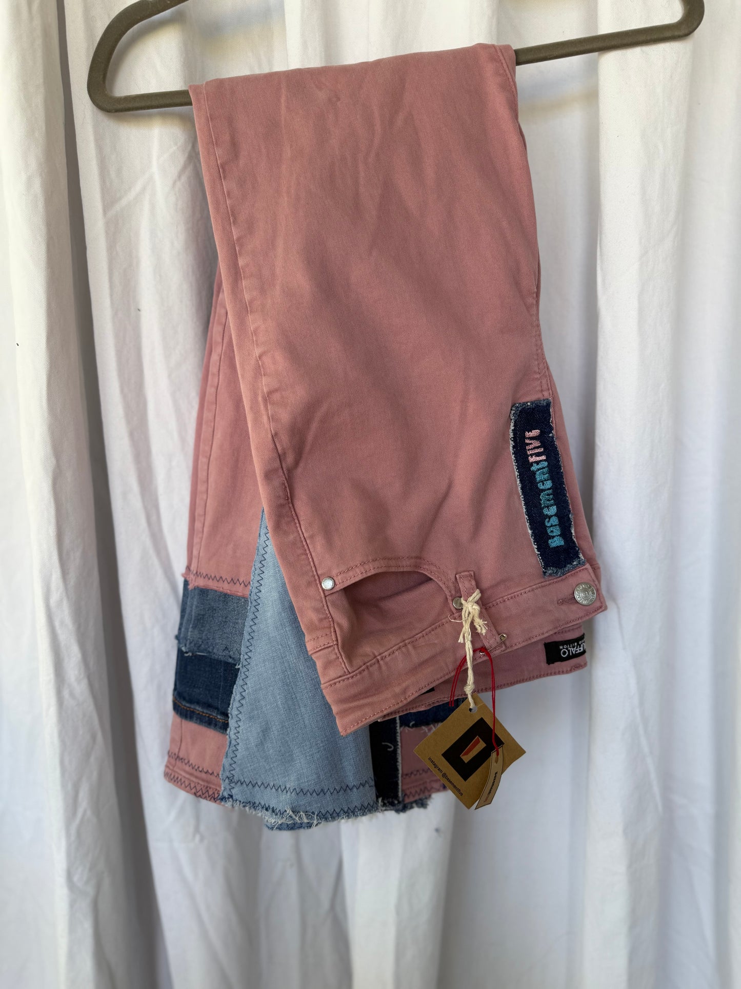 Pink Bell Bottom Jeans (size 12) – Patchwork Denim Flare