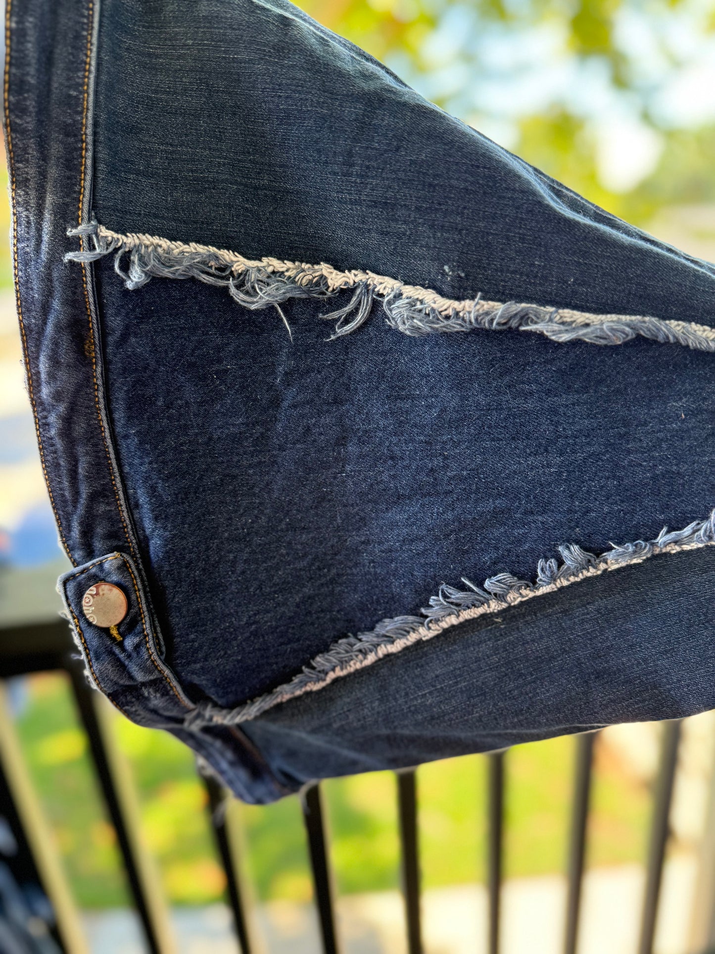 Skull Bell Bottom Jeans (size 12)– Edgy Boho Statement Pants