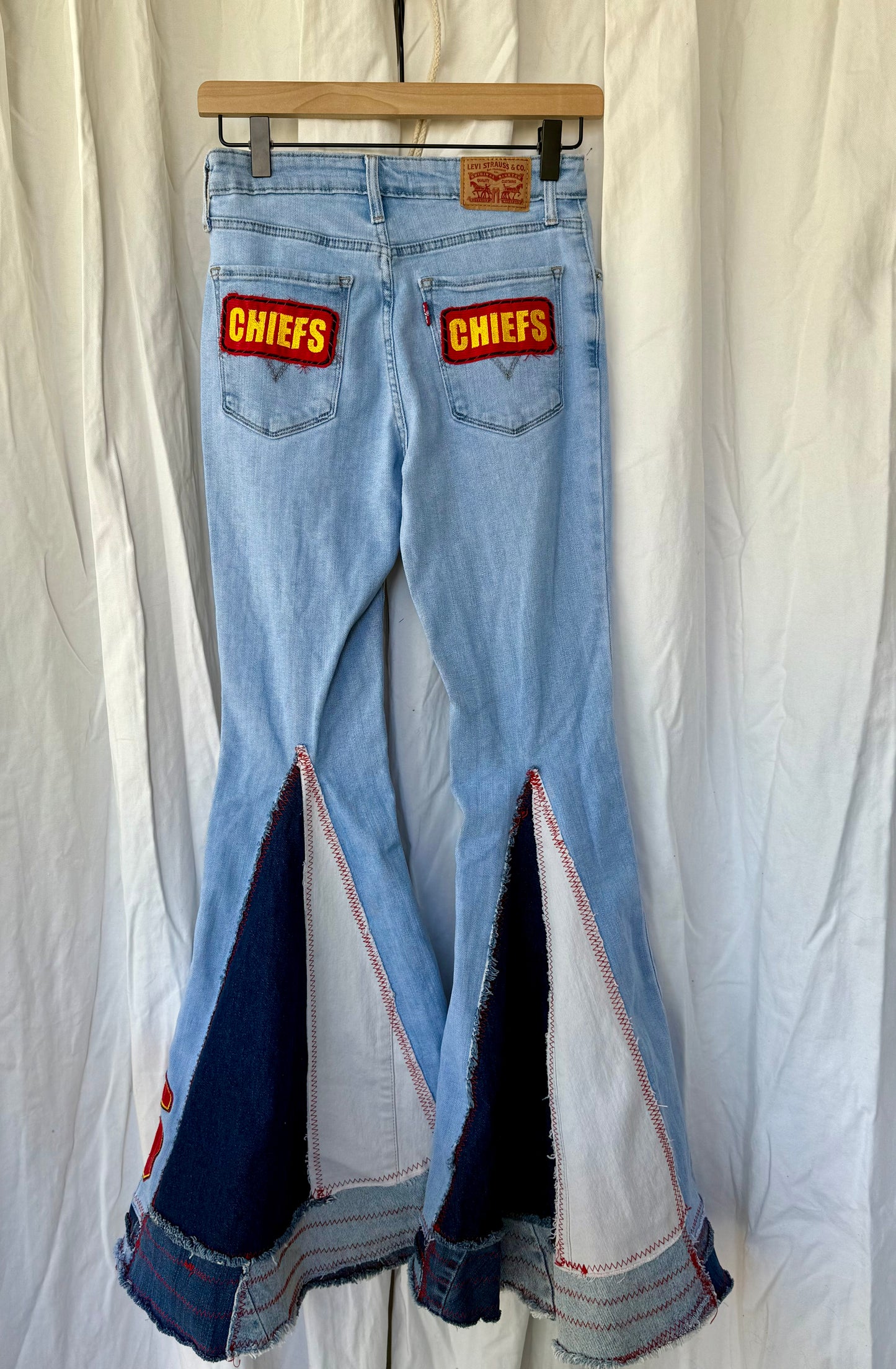 Size 2 - Kansas City Chiefs Upcycled Denim