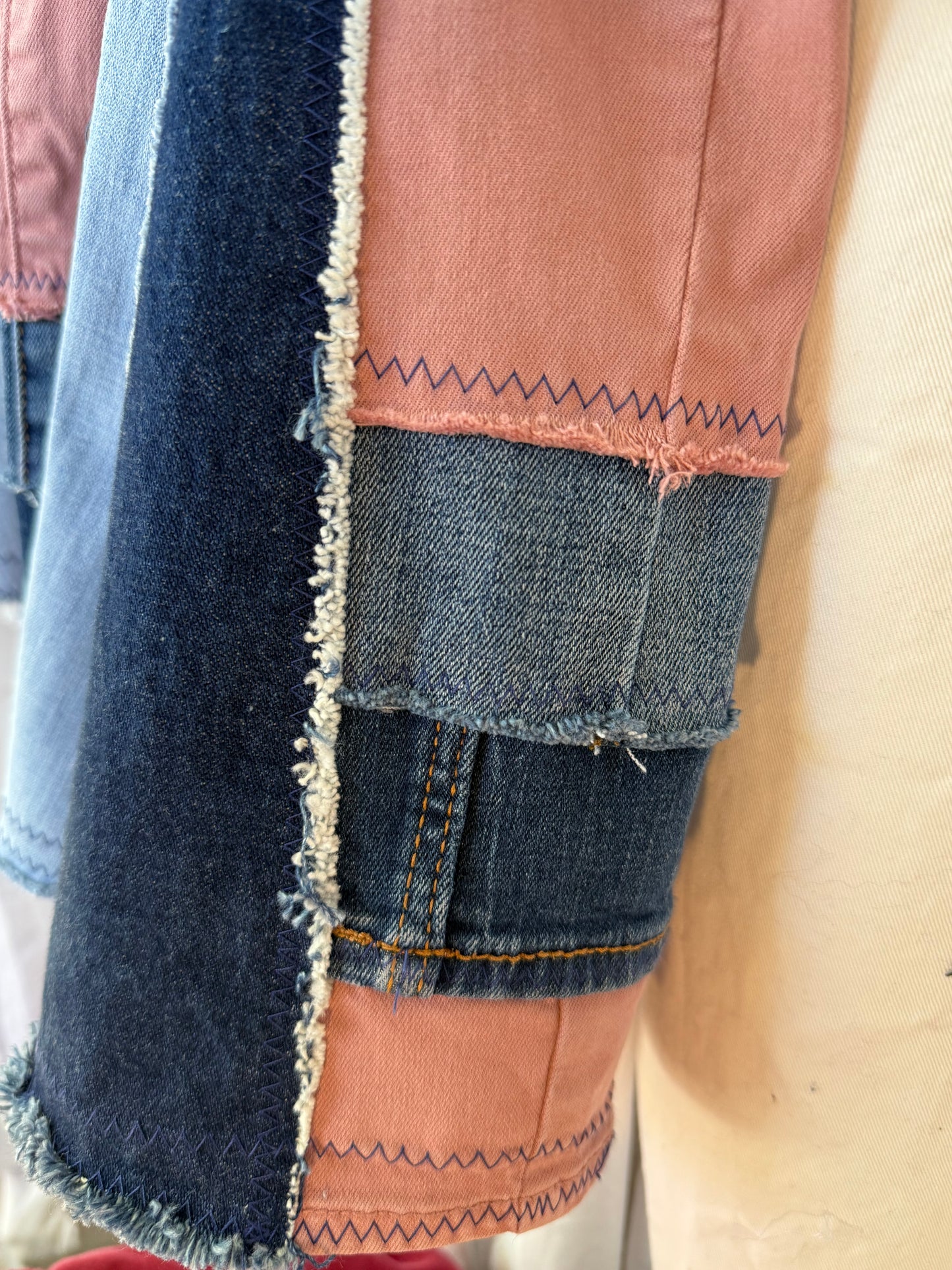 Pink Bell Bottom Jeans (size 12) – Patchwork Denim Flare