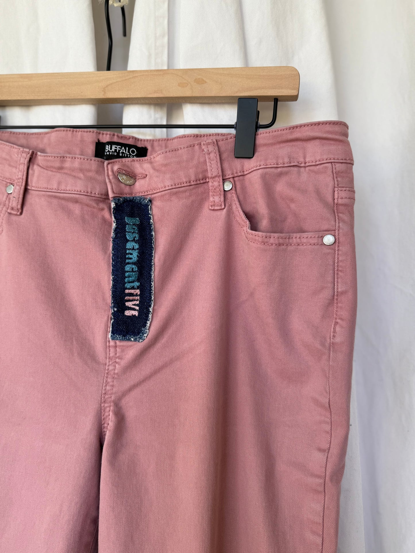 Pink Bell Bottom Jeans (size 12) – Patchwork Denim Flare