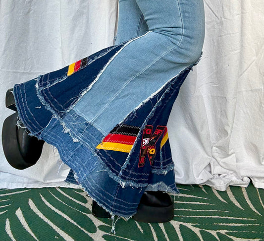 Chiefs Bell Bottom Jeans (size 12) – Light Wash Handmade Flare