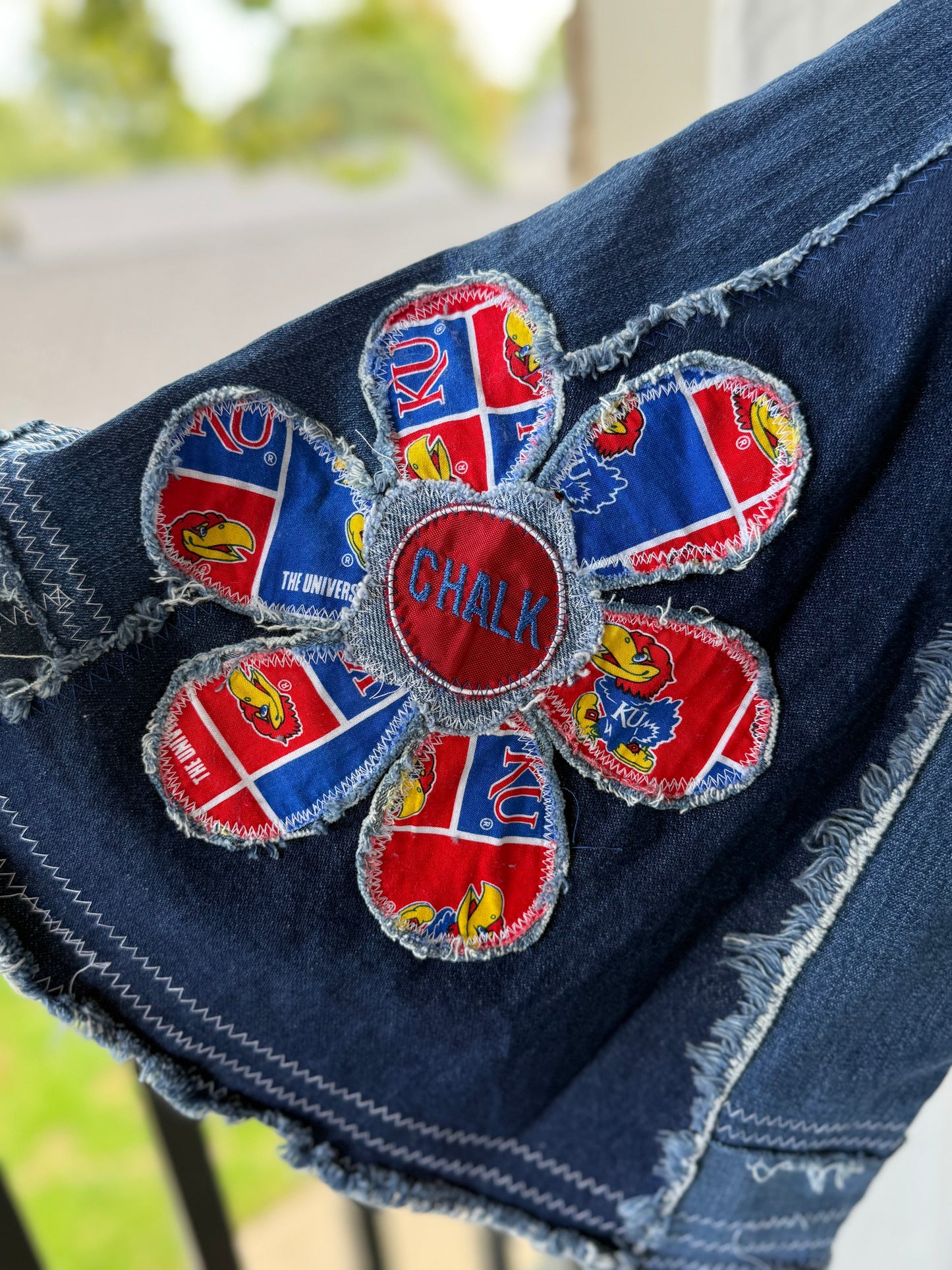 Jayhawks Bell Bottom Jeans (size 6) – Rock the Retro Game Day Look