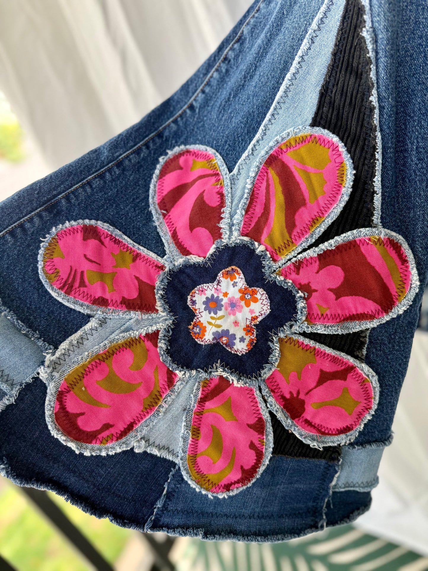 Retro Flower Power (size 20 long 33” inseam)