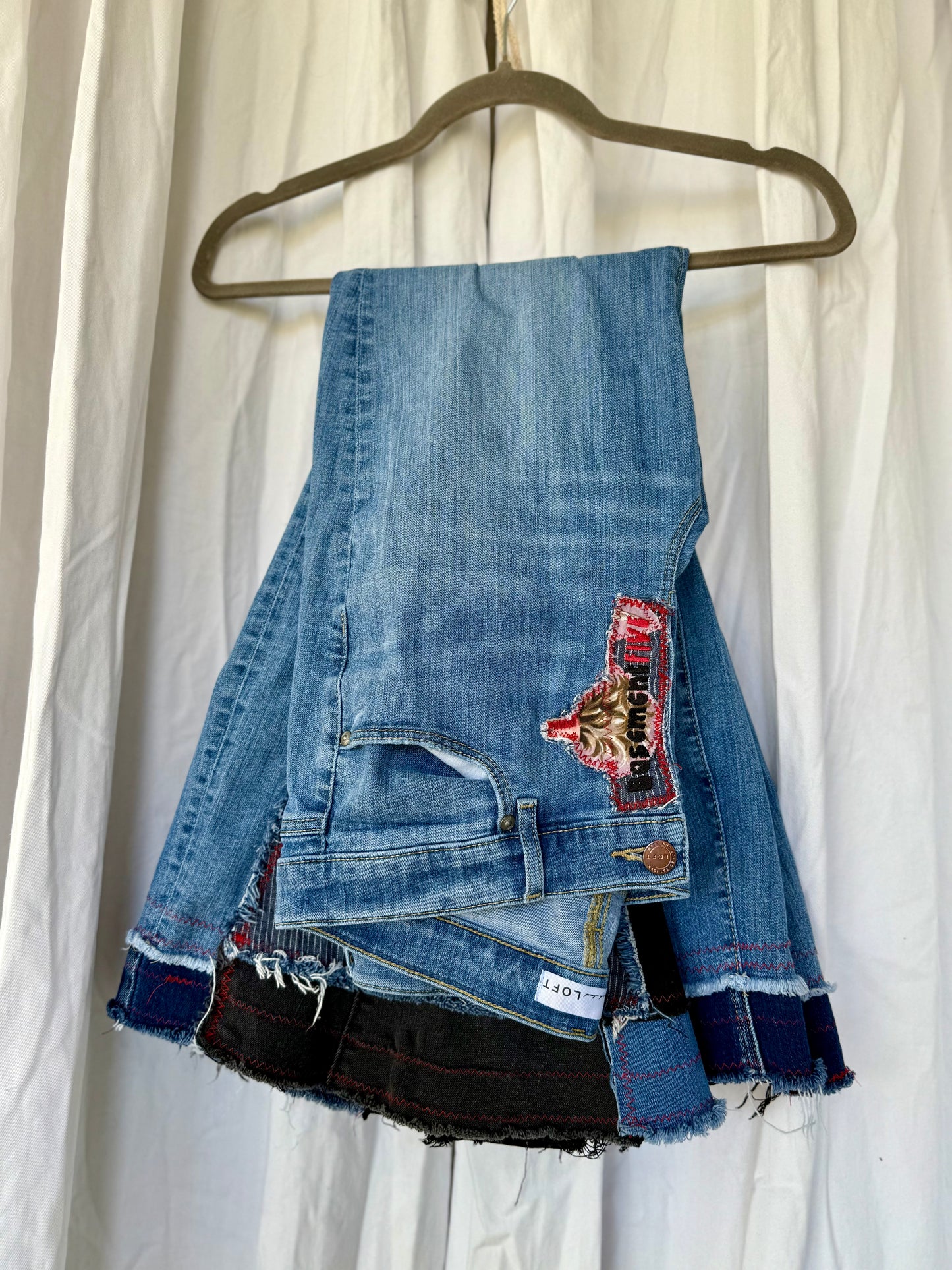 “Cleaning lady” Pin-Up Zombie Bell Bottom Jeans – Retro Rocker Flare (size 12)