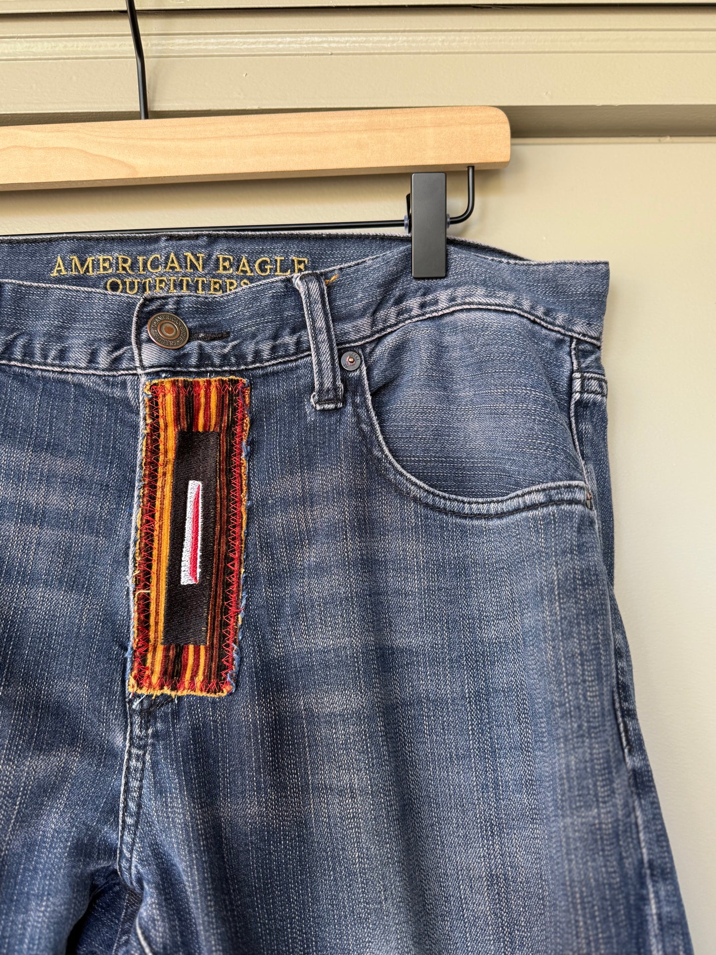 Zombie Beach Model Corduroy Bell Bottom Jeans — Upcycled Vintage Denim (Men’s 34x30)