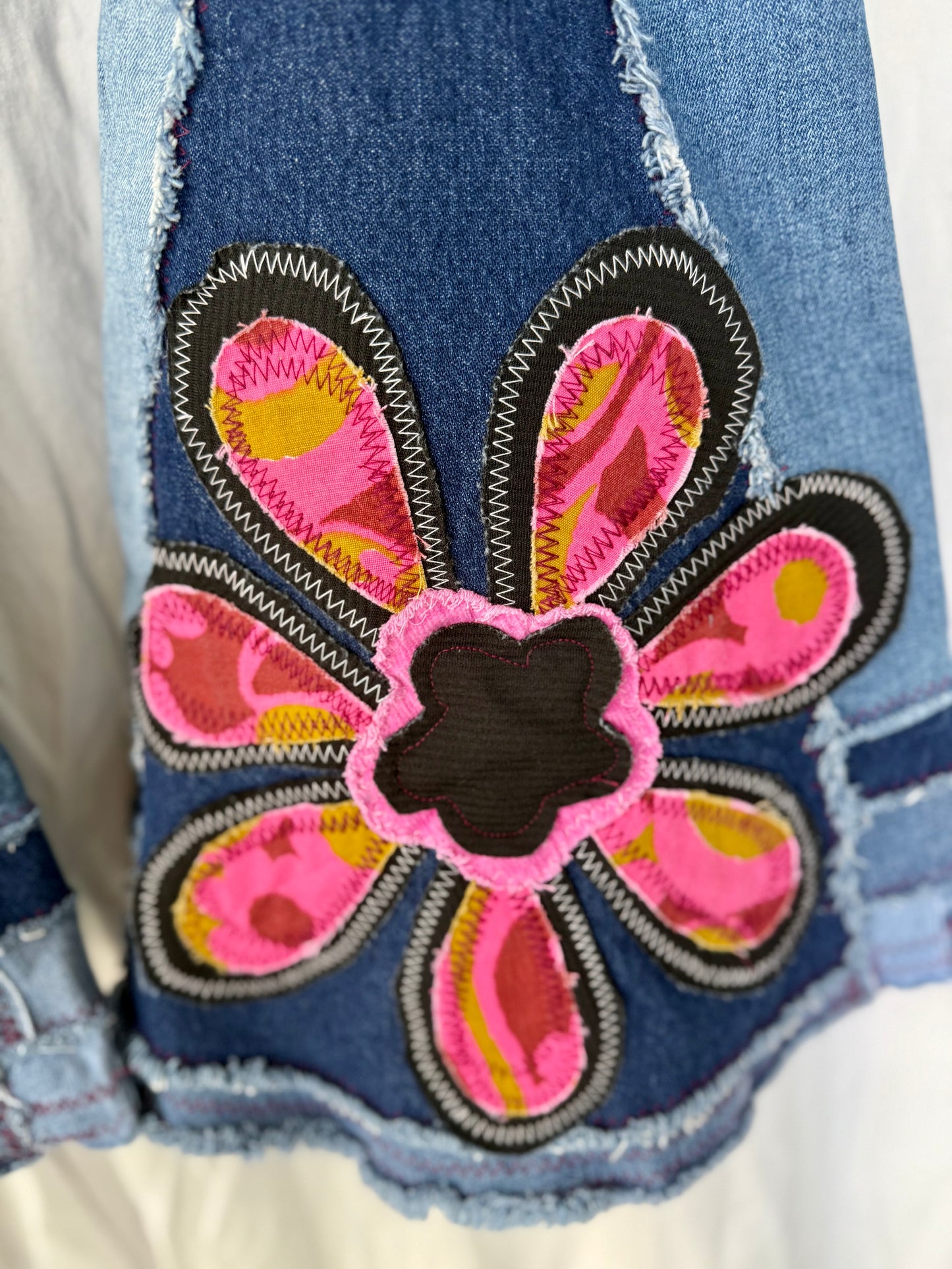 Pink Flower Power Bell Bottoms (27x31)