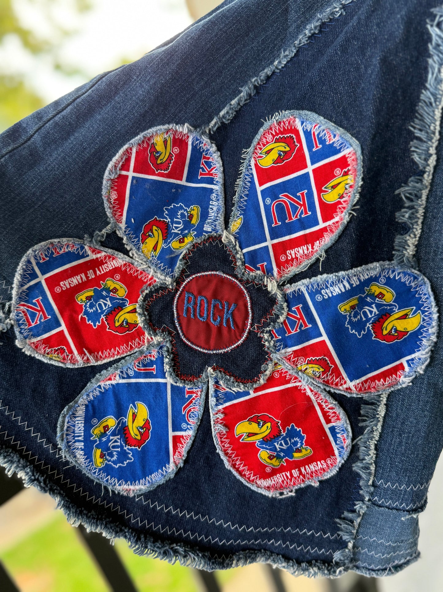 Jayhawks Bell Bottom Jeans (size 6) – Rock the Retro Game Day Look