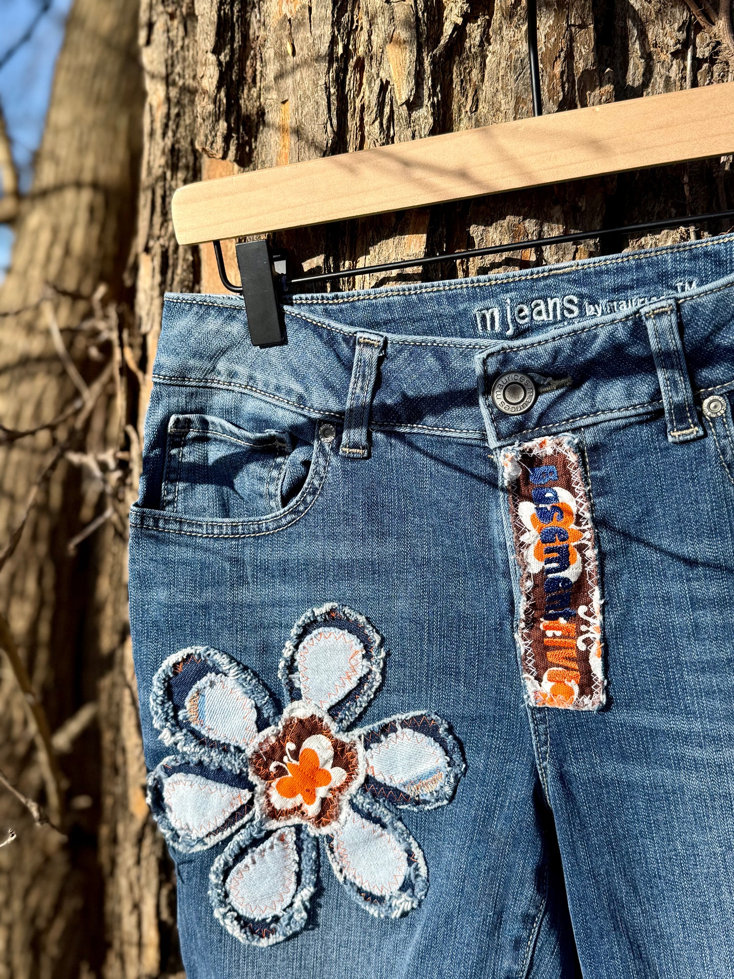 Retro Patchwork Flower Bell Bottoms