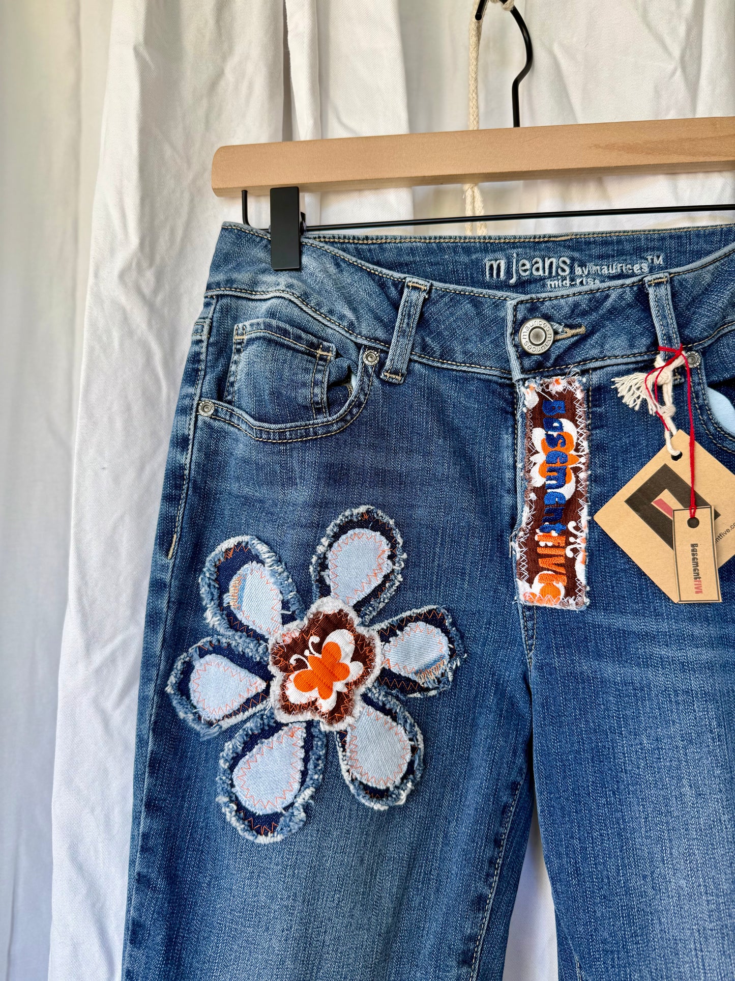 Retro Patchwork Flower Bell Bottoms