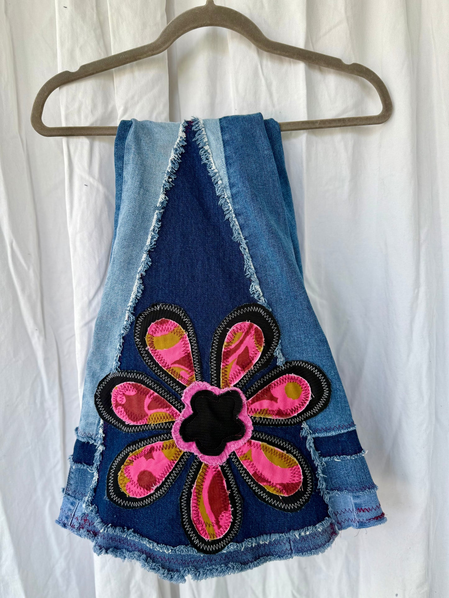 Pink Flower Power Bell Bottoms (27x31)