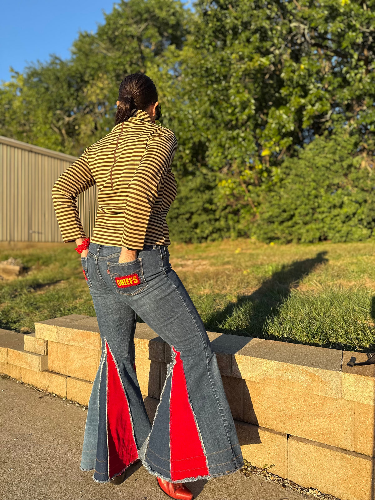 Size 10 - Kansas City Chiefs Upcycled Denim