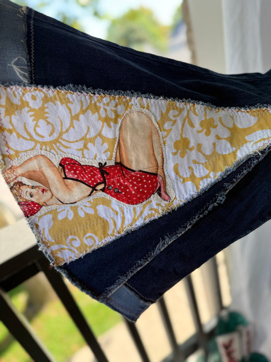 Retro Pin-Up Bell Bottom Jeans (size 2)