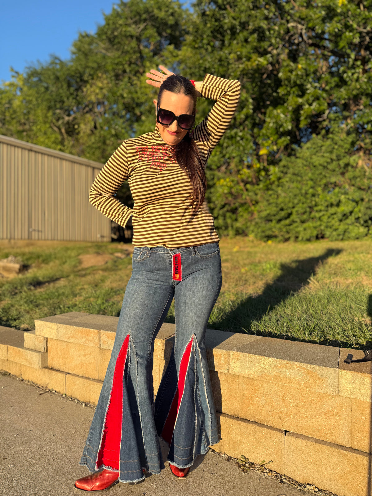 Size 10 - Kansas City Chiefs Upcycled Denim