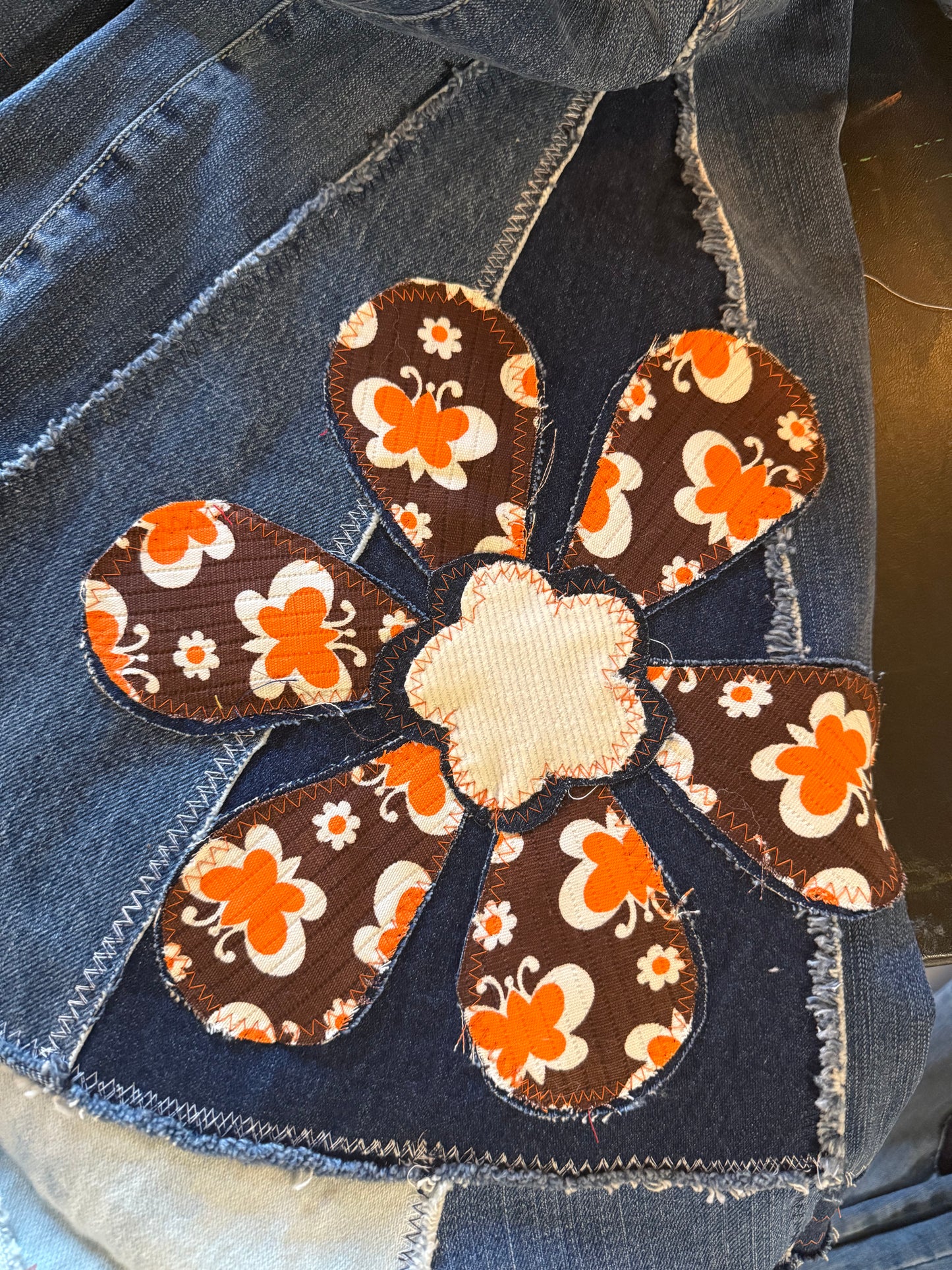 Retro Patchwork Flower Bell Bottoms