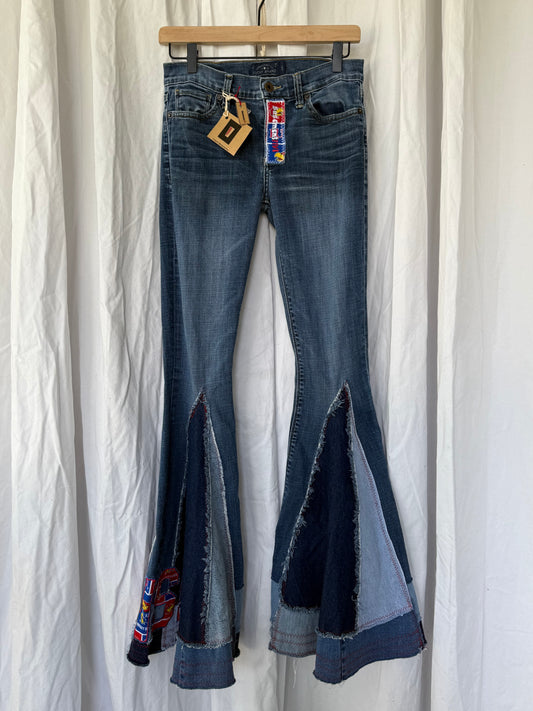 KU Jayhawks Bell Bottom Jeans (size 4)– Retro Flare