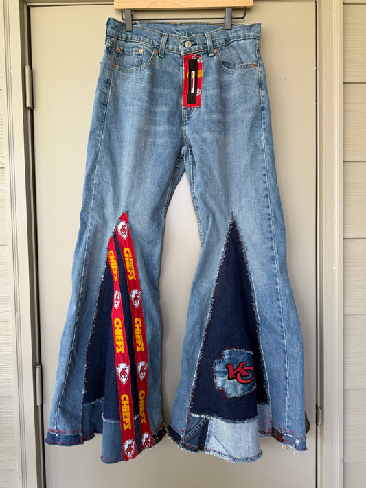 Size 32x32 - Kansas City Chiefs Upcycled Denim