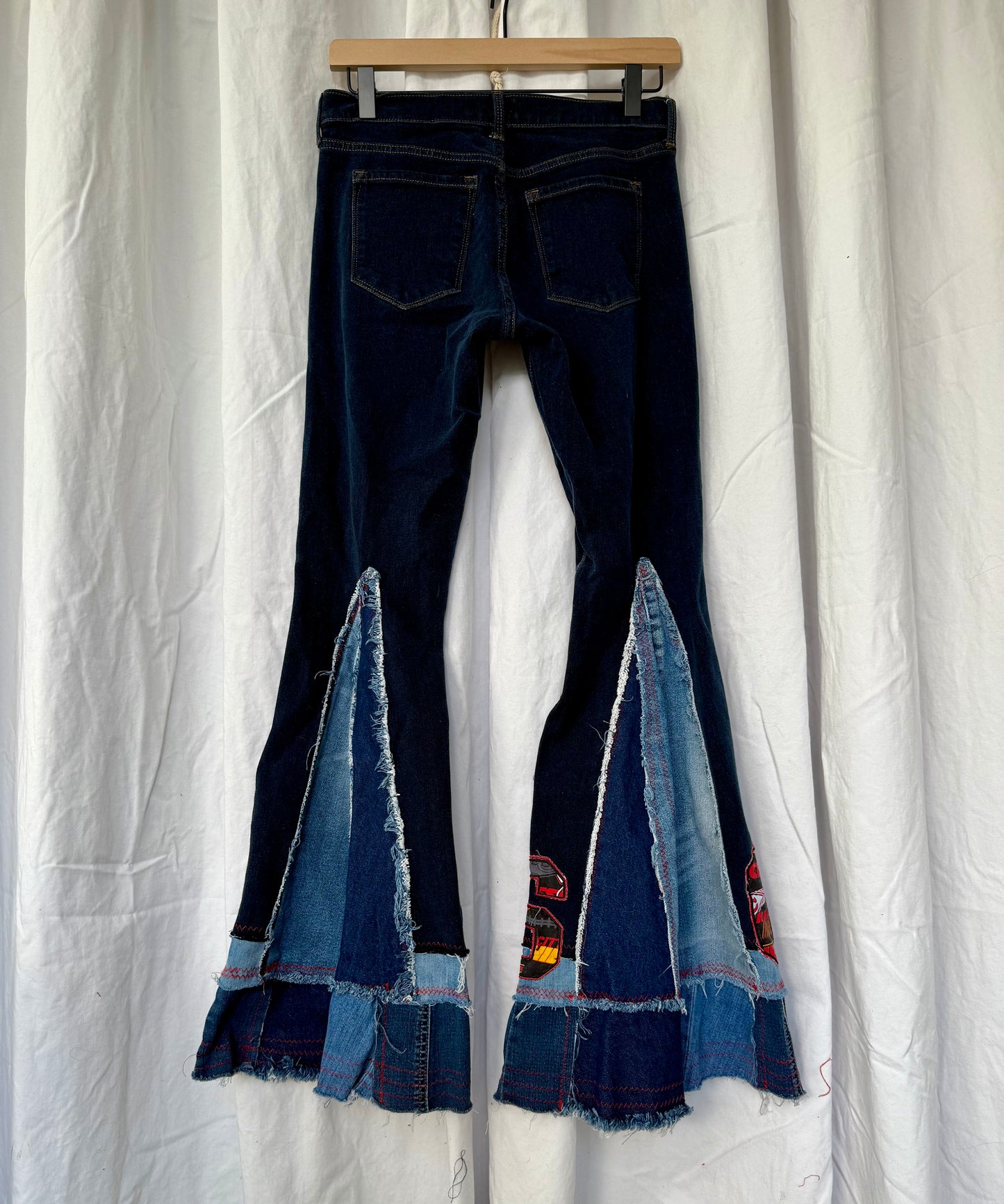 Kansas City Chiefs Bell Bottom Jeans (size 2) – Game Day Statement Pants