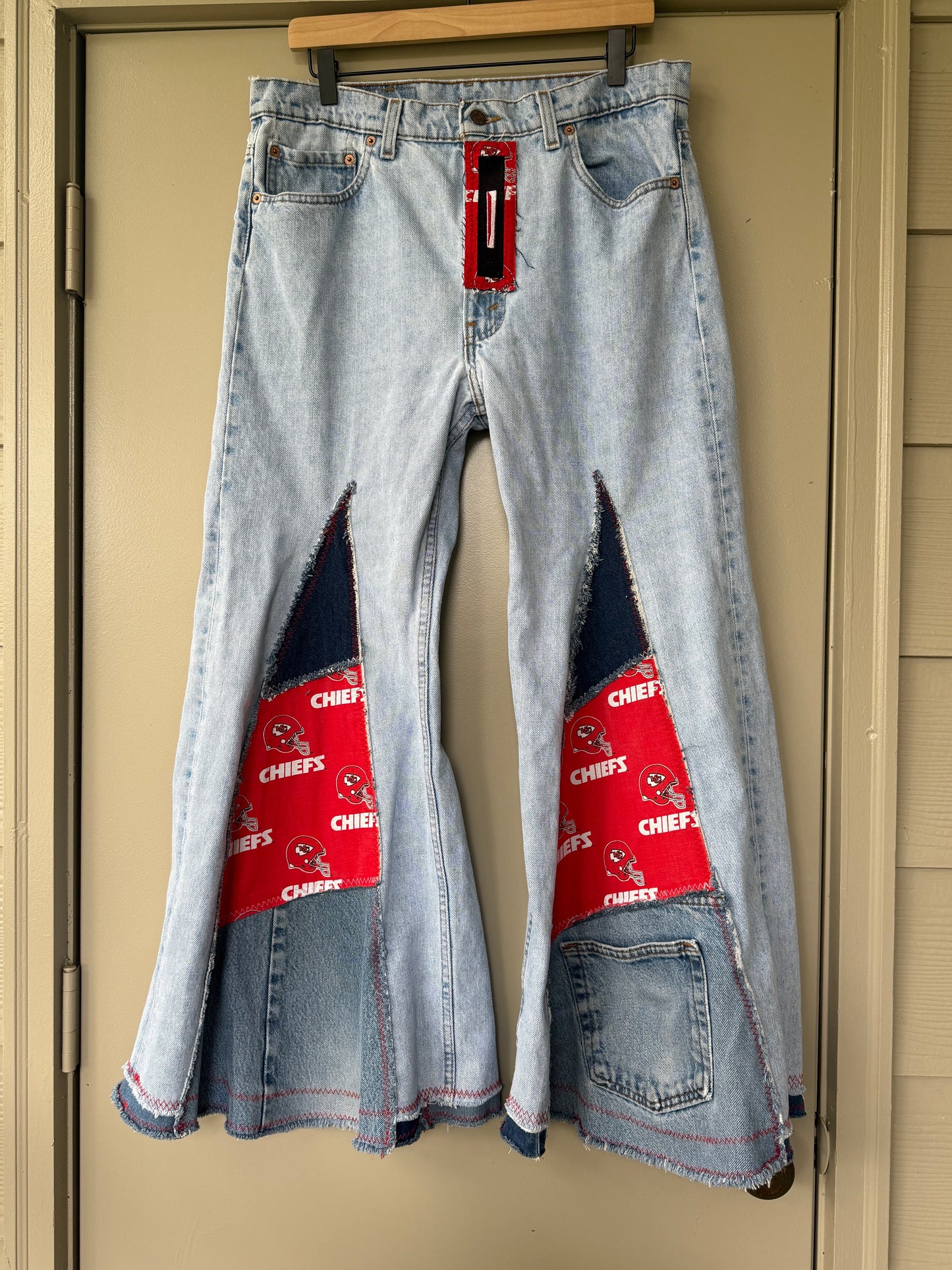 Size 36x30 - Kansas City Chiefs Upcycled Denim
