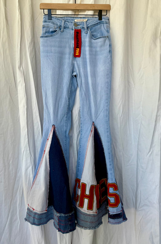 Size 2 - Kansas City Chiefs Upcycled Denim