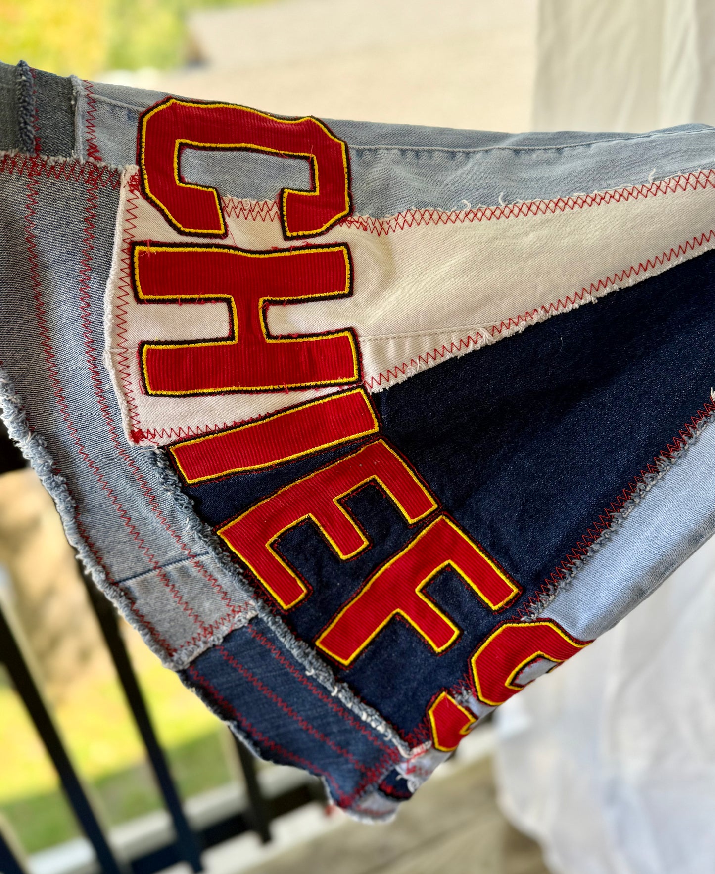 Size 2 - Kansas City Chiefs Upcycled Denim