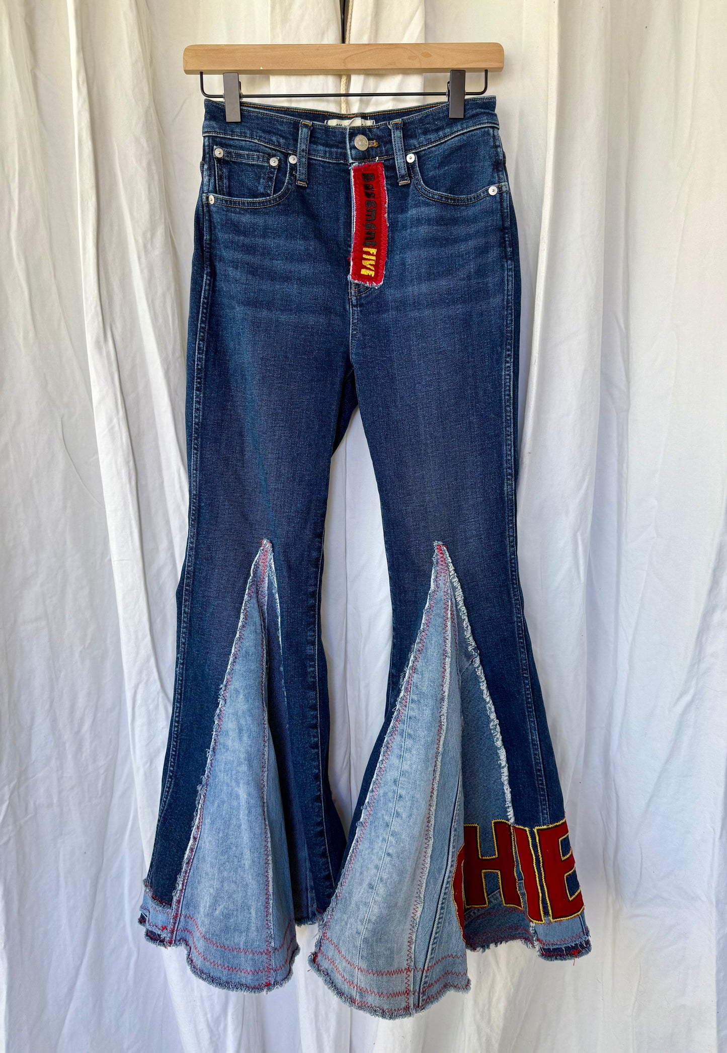 Size 0 - Kansas City Chiefs Upcycled Denim