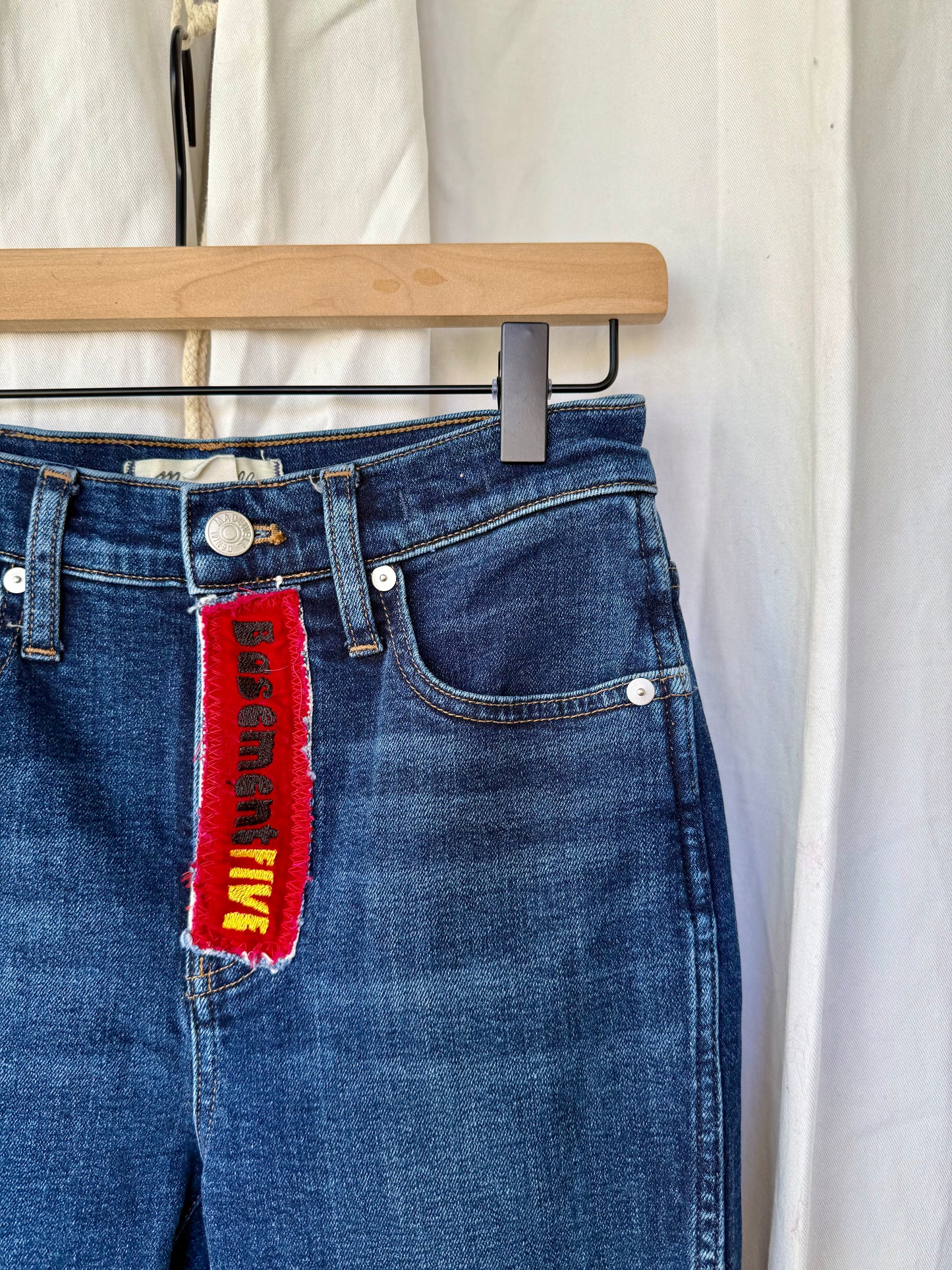 Size 0 - Kansas City Chiefs Upcycled Denim