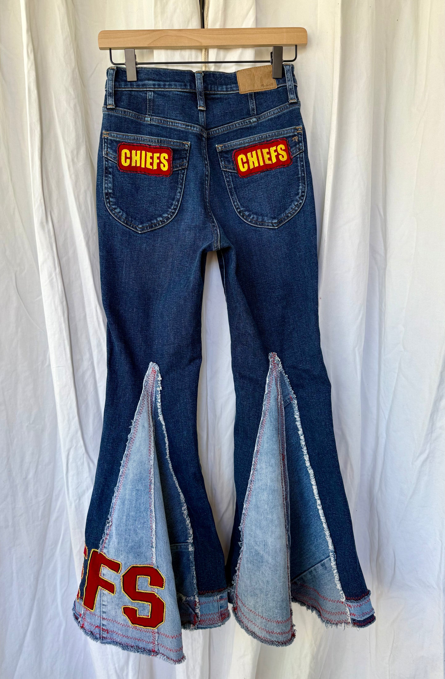 Size 0 - Kansas City Chiefs Upcycled Denim