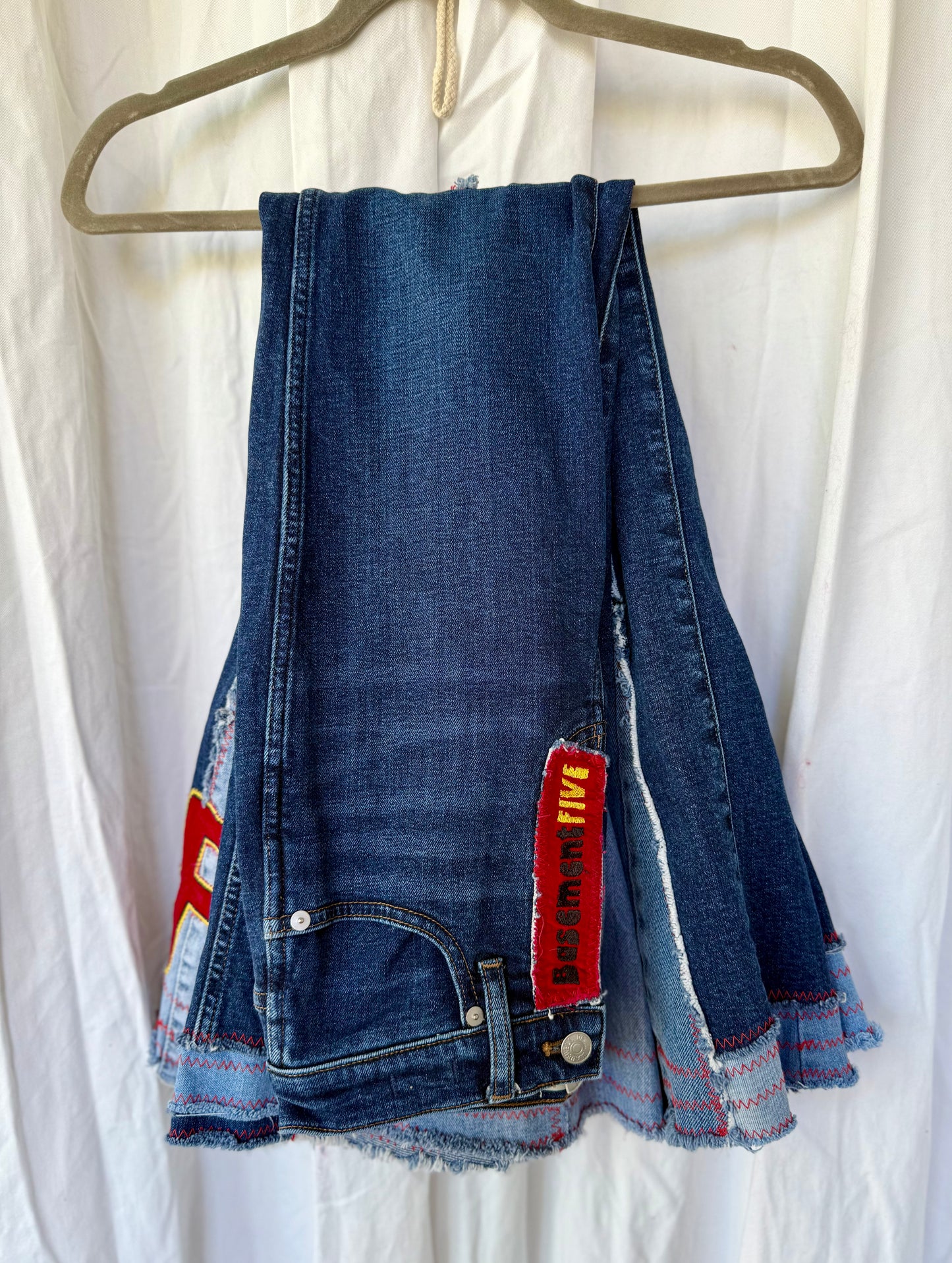 Size 0 - Kansas City Chiefs Upcycled Denim
