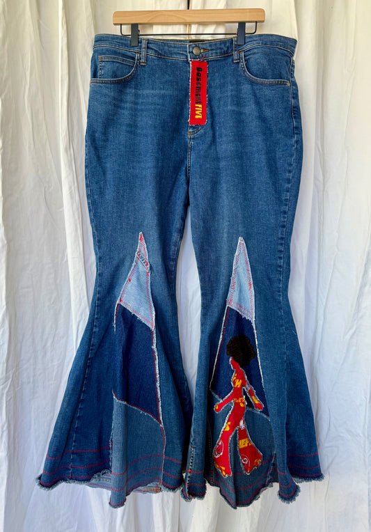 Size 18 - Kansas City Chiefs Upcycled Denim
