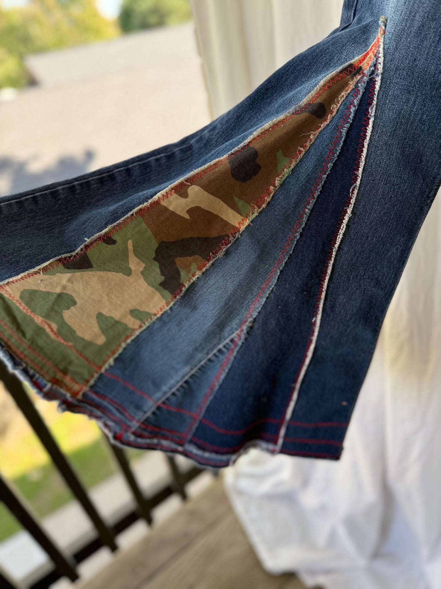 Size 12 - Kansas City Chiefs Upcycled Denim