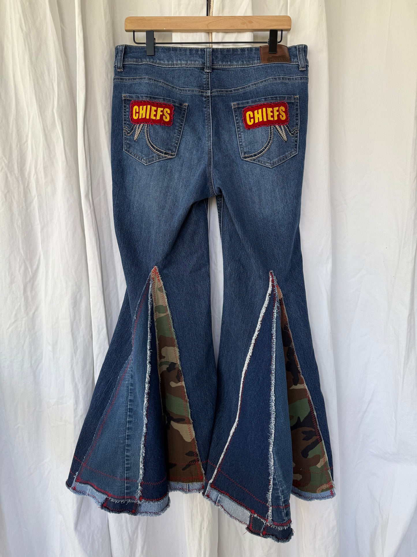 Size 12 - Kansas City Chiefs Upcycled Denim